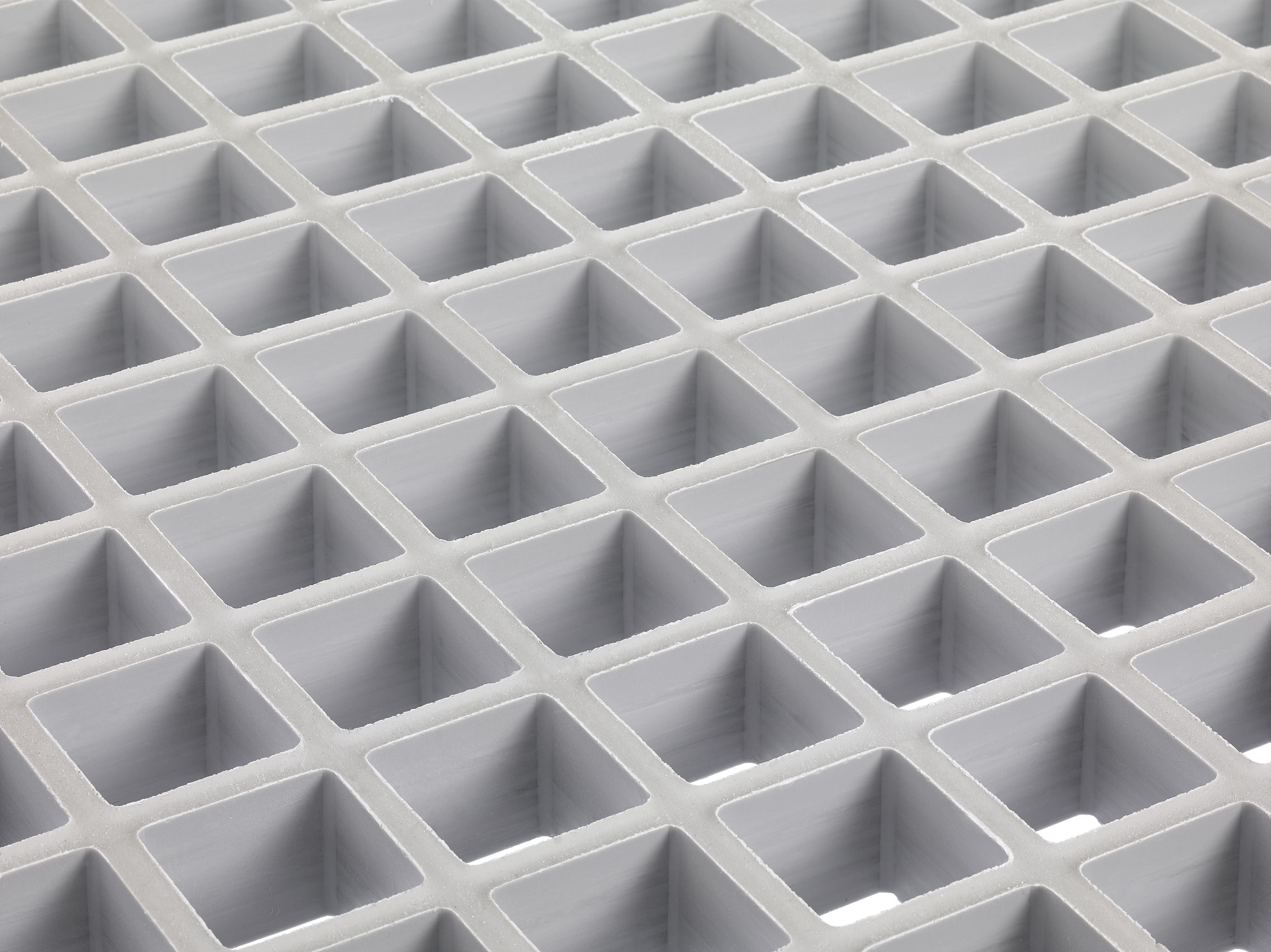 Illustration of GRP-grating with glass fibres and grid structure