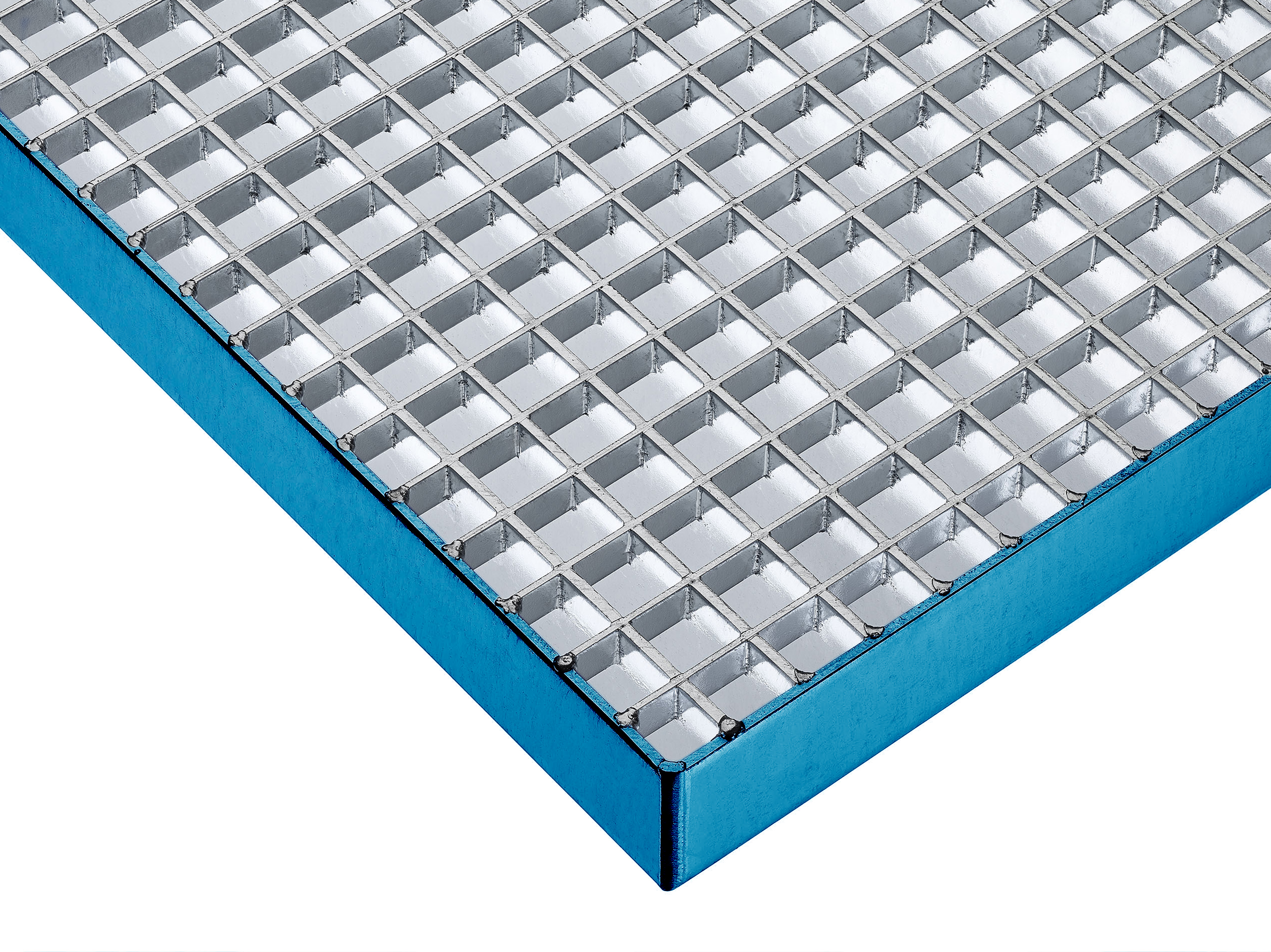 Illustration of edge bar on a steel grating