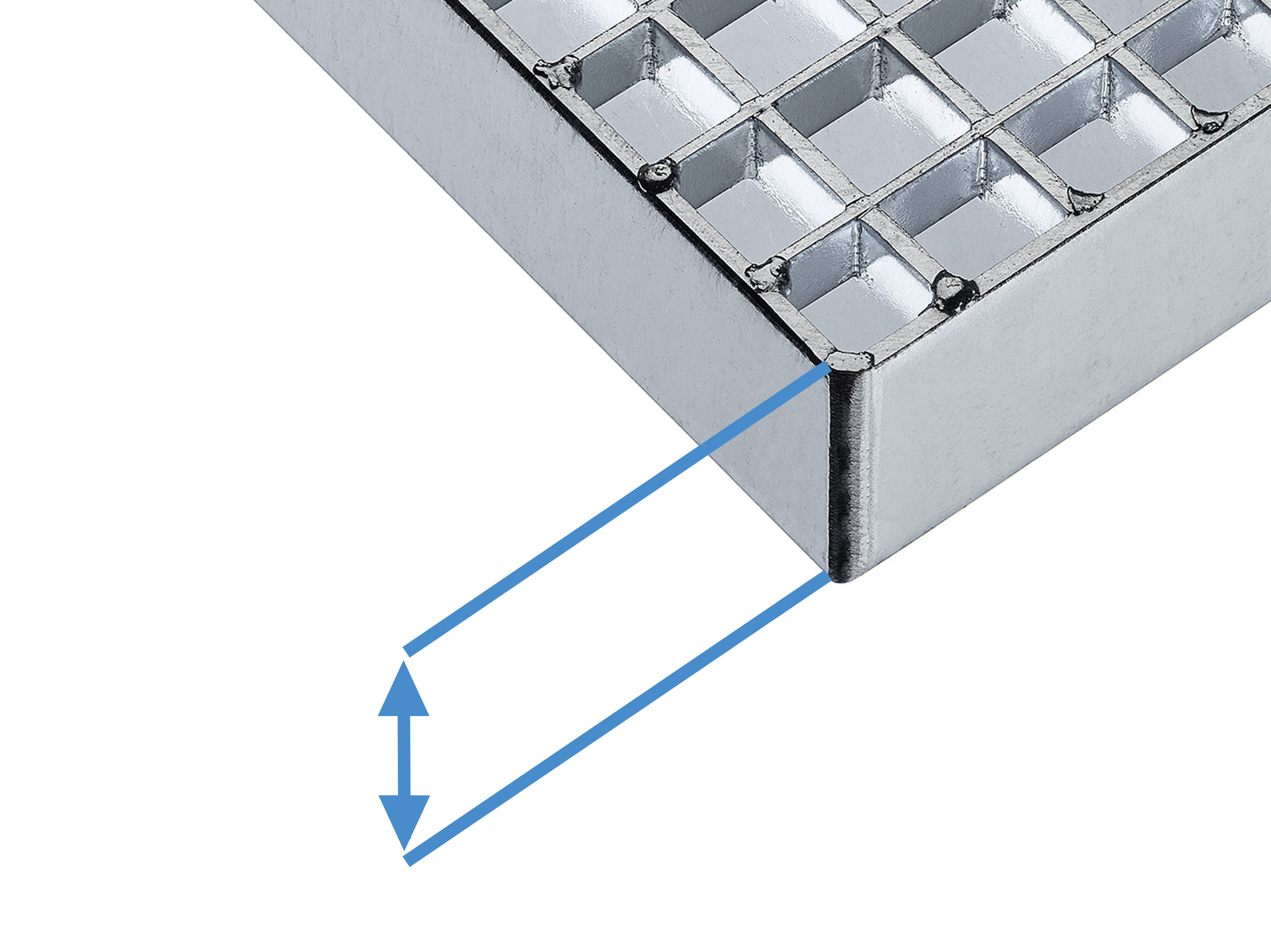 Illustration of grating height
